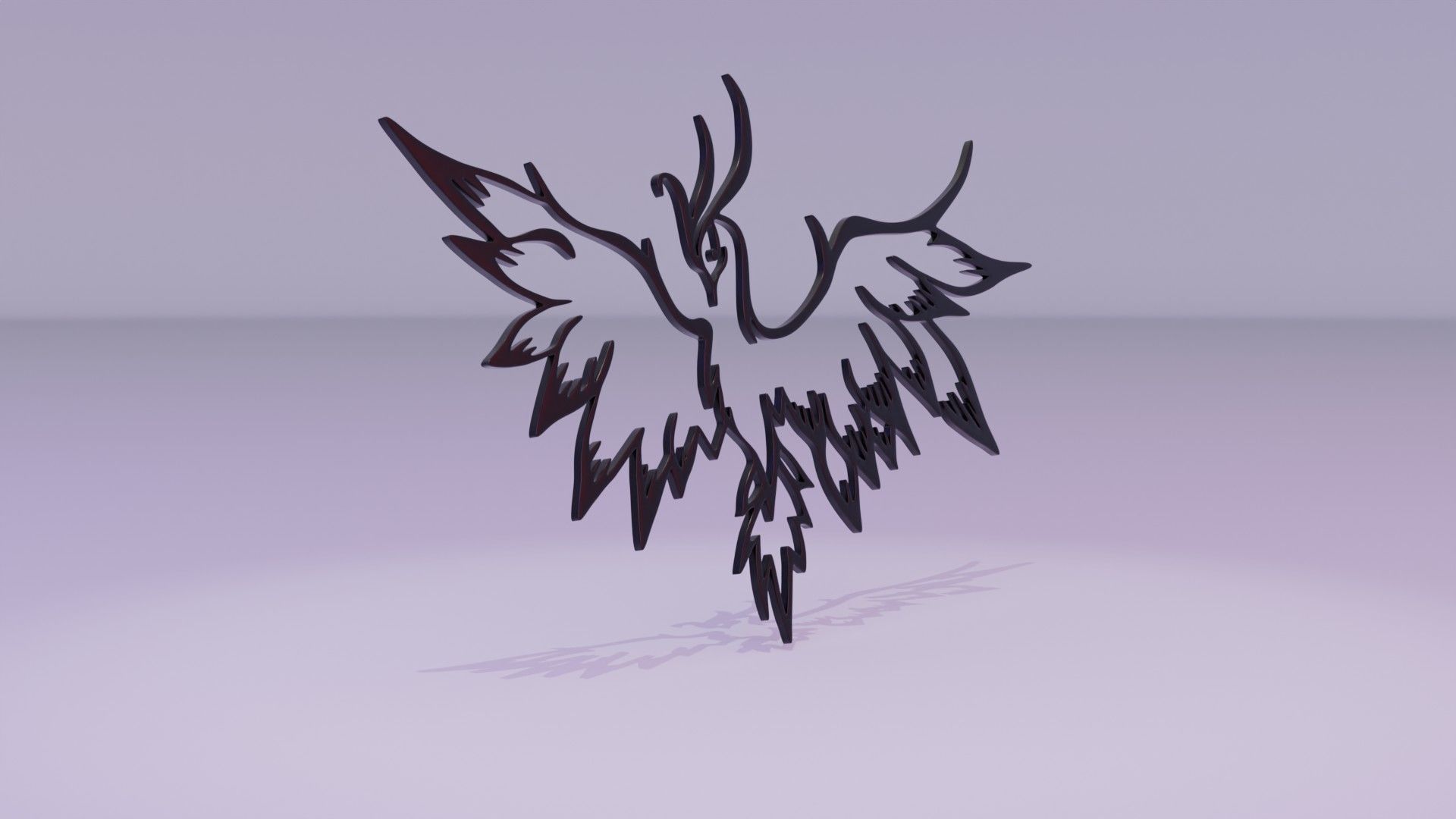 Phoenix - Immortal bird 04 Low-poly 3D model_20