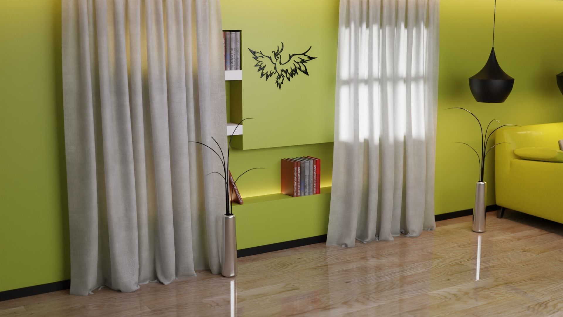 Phoenix - Immortal bird 04 Low-poly 3D model_22