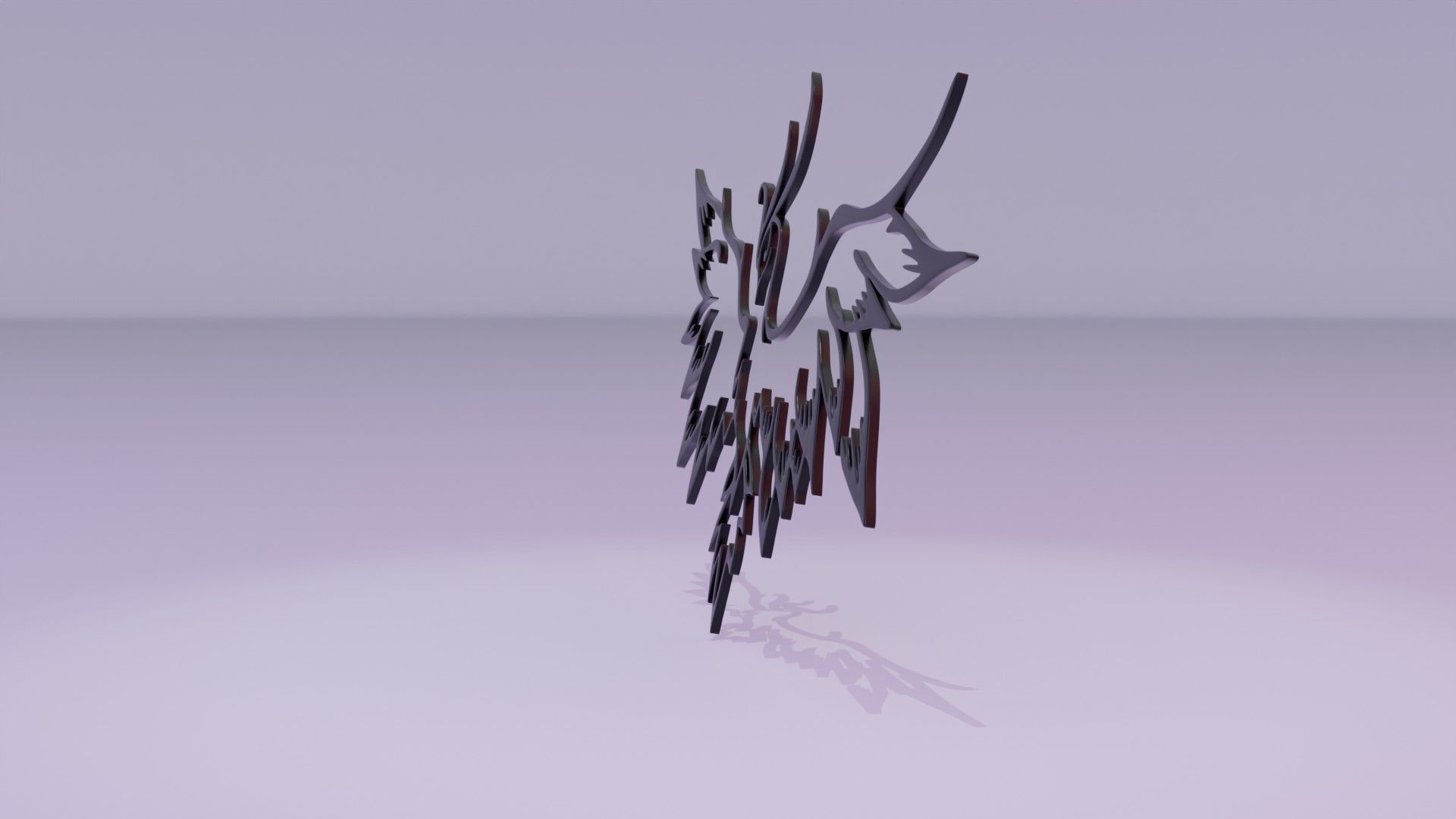 Phoenix - Immortal bird 04 Low-poly 3D model_13