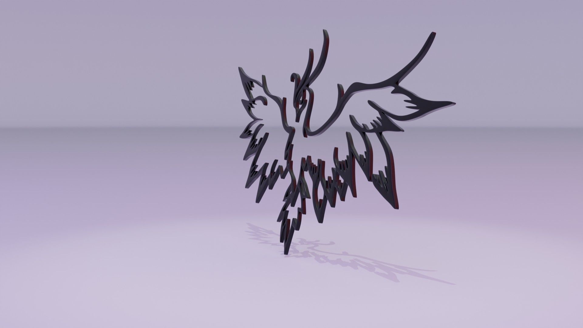 Phoenix - Immortal bird 04 Low-poly 3D model_14