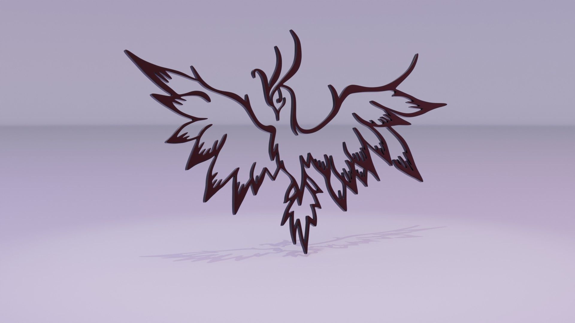 Phoenix - Immortal bird 04 Low-poly 3D model_19