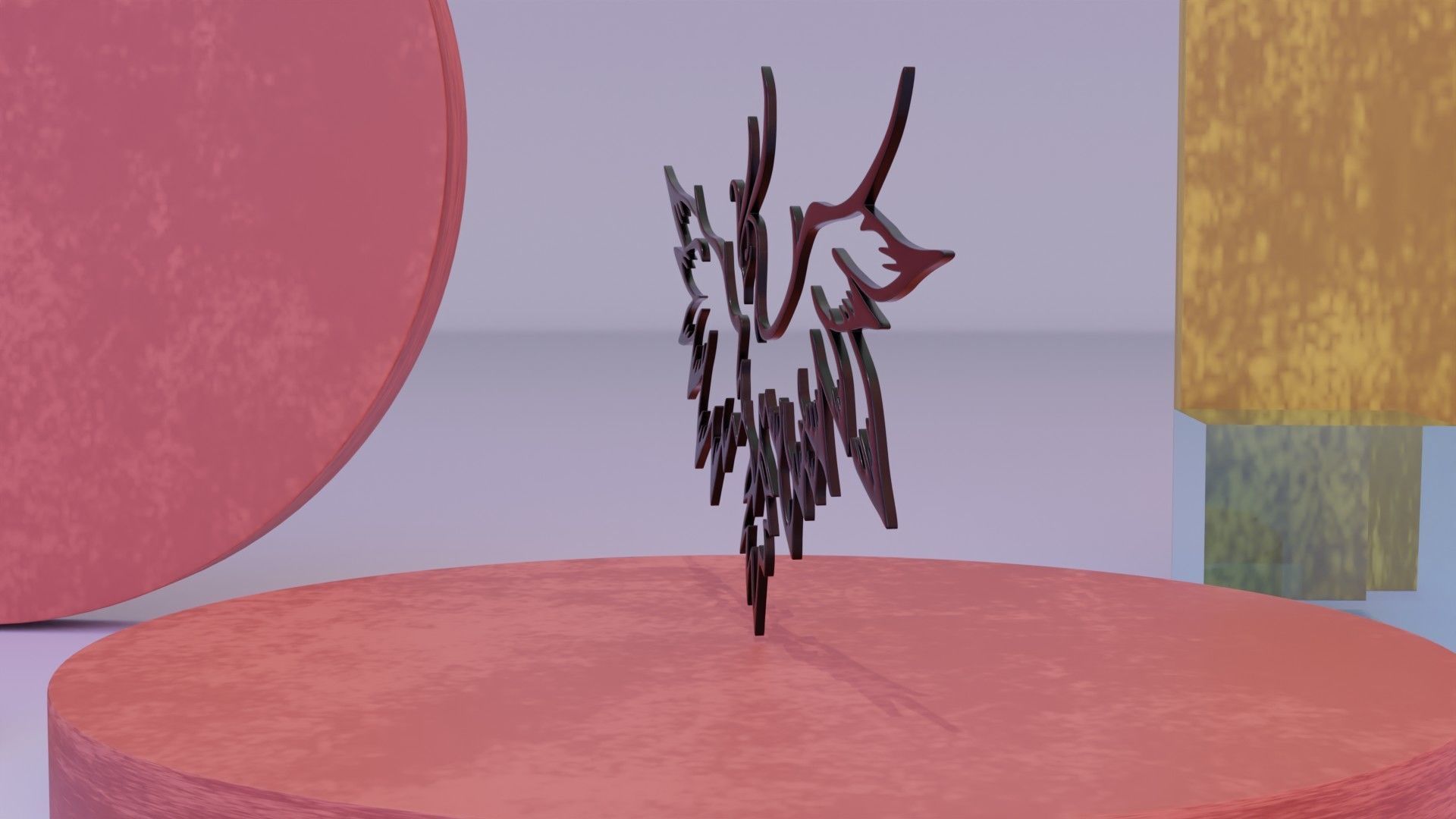 Phoenix - Immortal bird 04 Low-poly 3D model_2