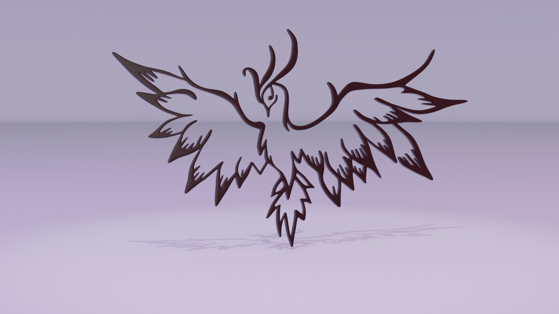 Phoenix - Immortal bird 04 Low-poly 3D model_18
