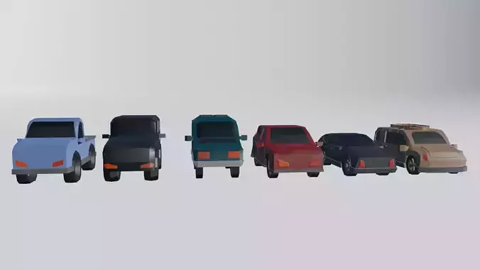 Low Poly Cartoon Car