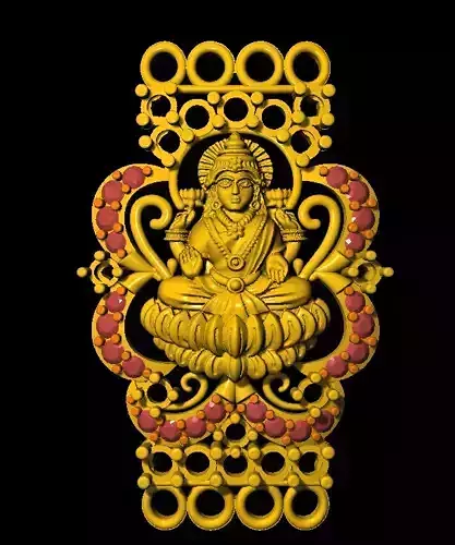 Sidepiece ornate gold statue of lord ganesha