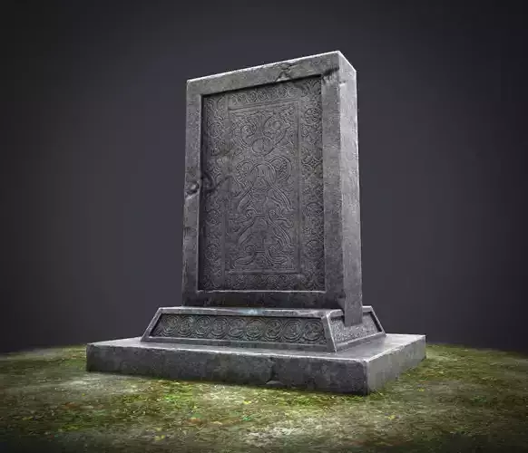 Stone Tablet Low-poly 3D model