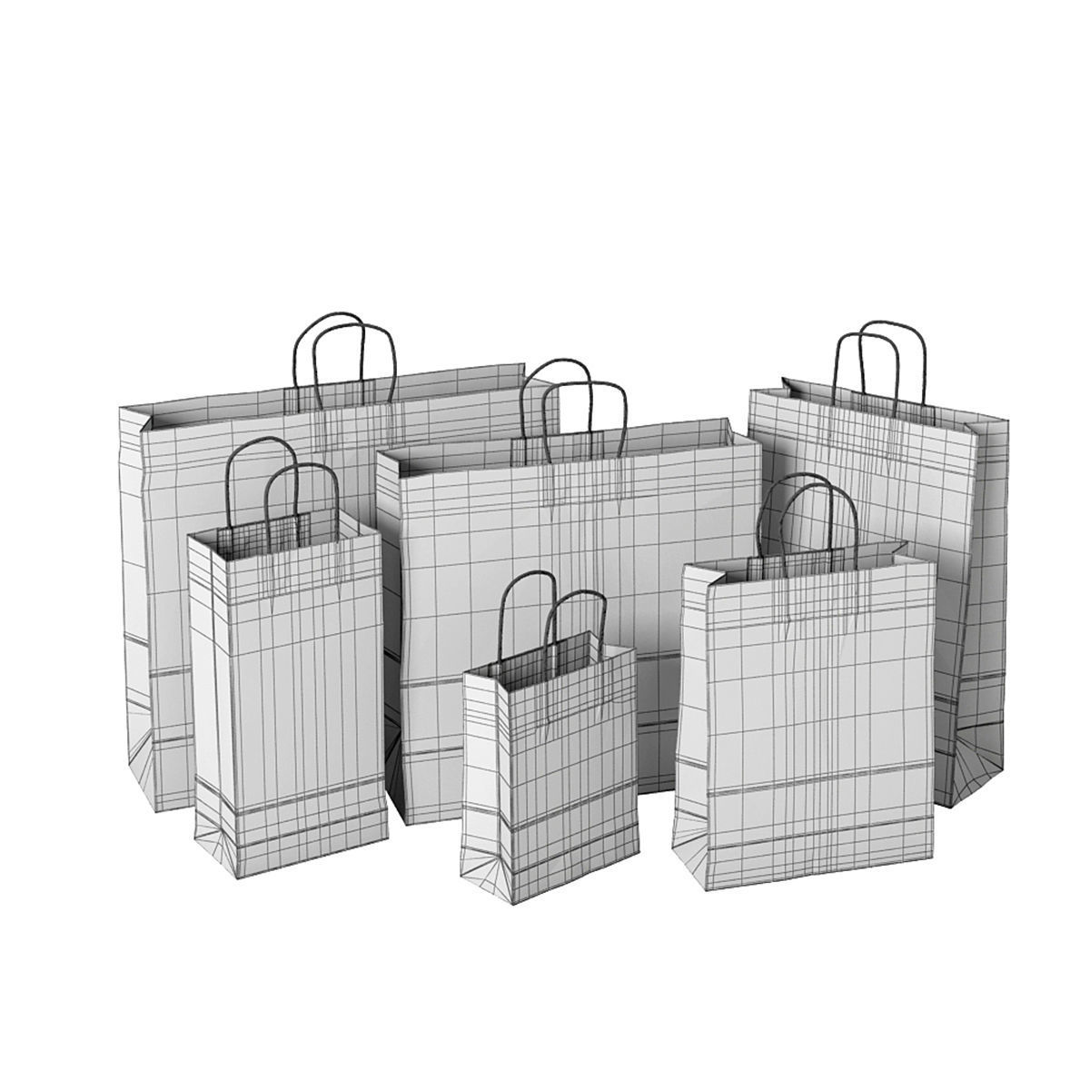 Paper bag 2 3D model_6