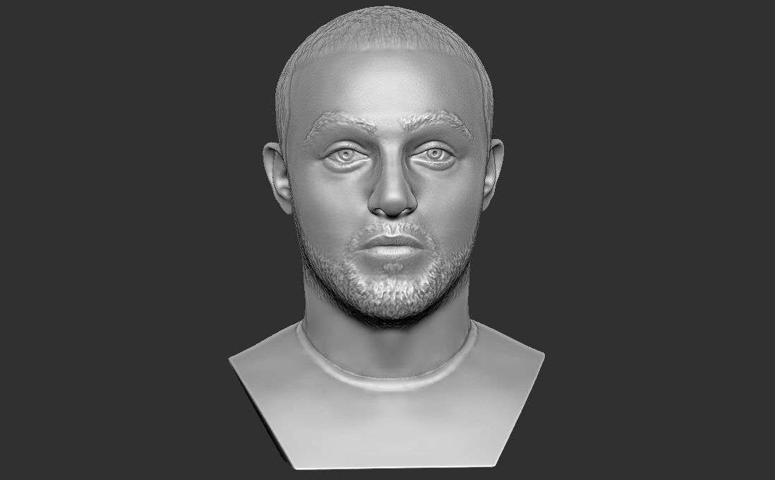 Mac Miller bust for 3D printing 3D print model_15