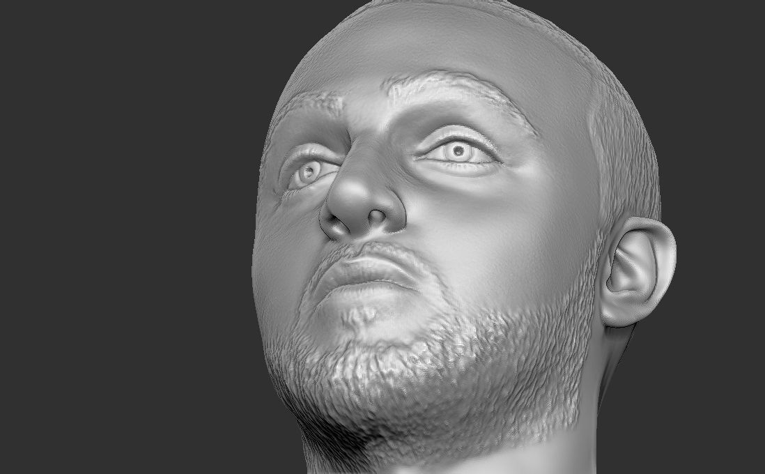 Mac Miller bust for 3D printing 3D print model_19