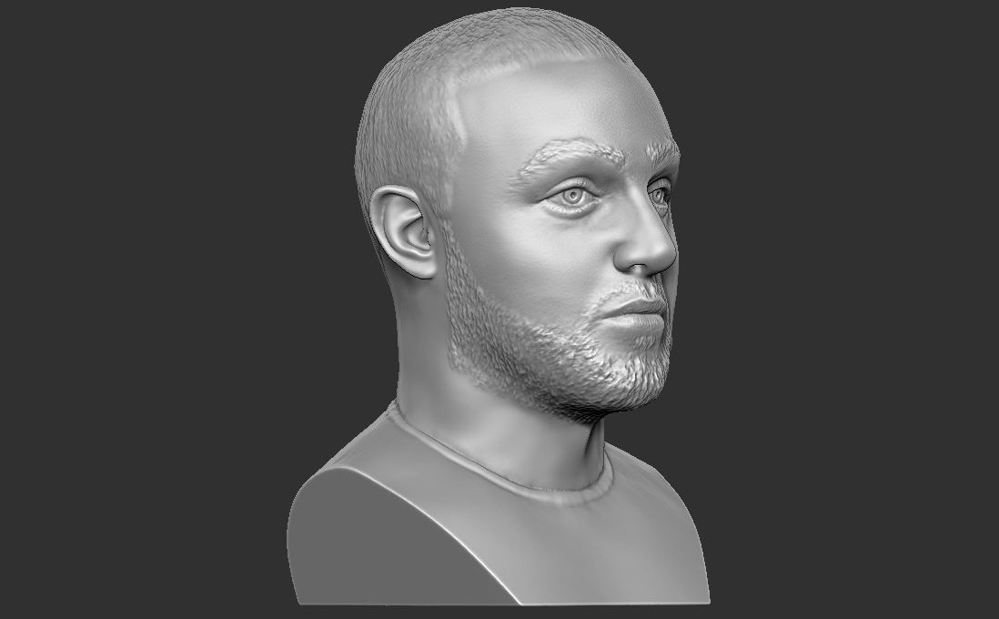 Mac Miller bust for 3D printing 3D print model_13