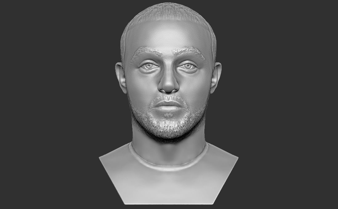 Mac Miller bust for 3D printing 3D print model_5