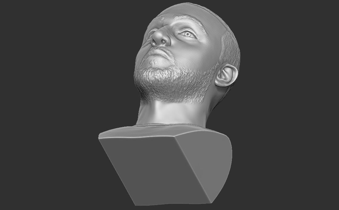 Mac Miller bust for 3D printing 3D print model_27