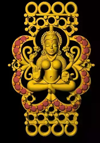 Sidepiece lord ganesha in gold