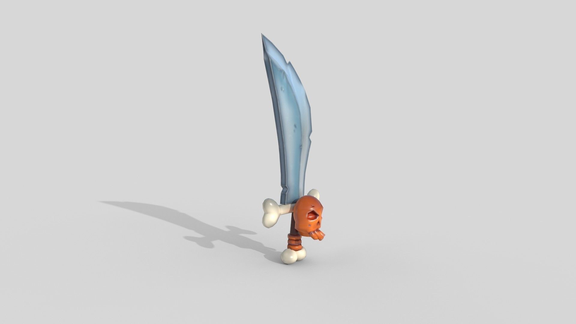 stylized axe Low-poly 3D model_2