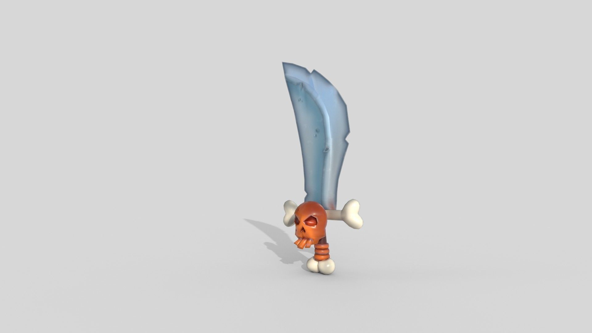 stylized axe Low-poly 3D model_1