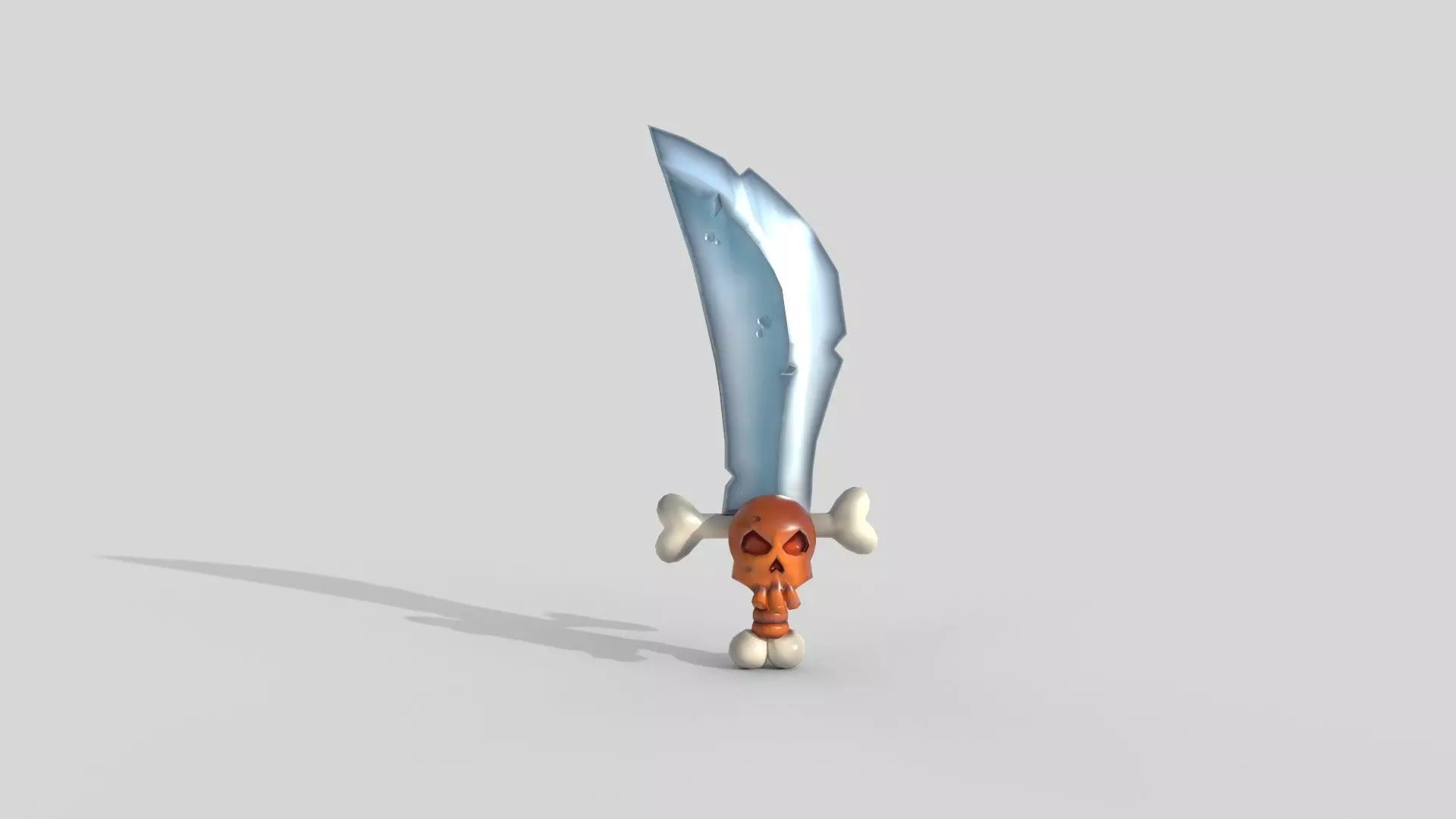 stylized axe Low-poly 3D model_0