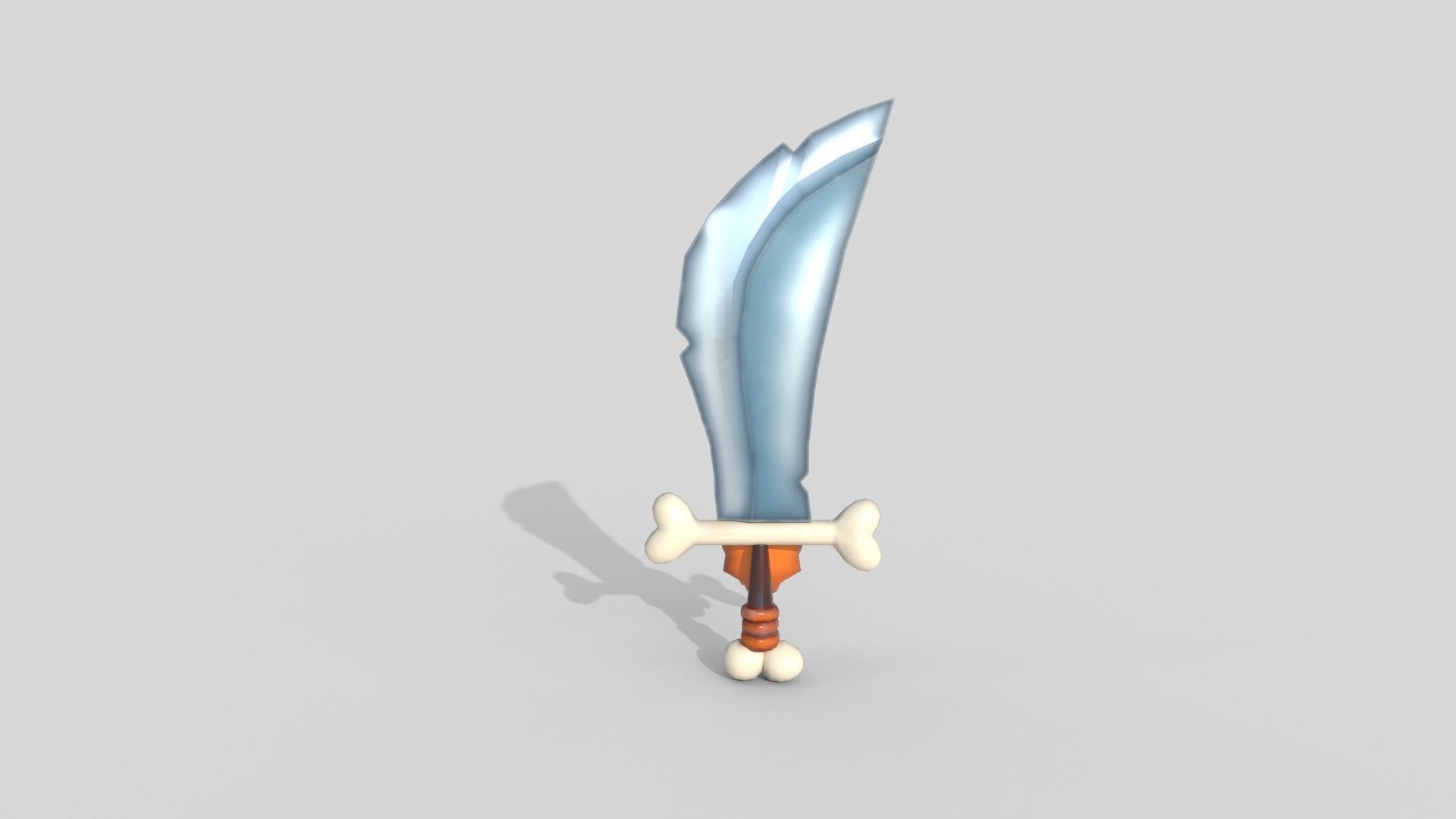 stylized axe Low-poly 3D model_3