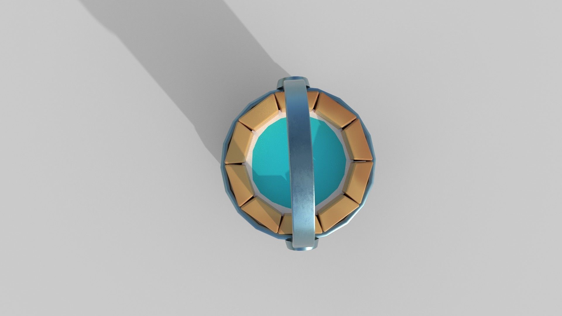  Stylized bucket Low-poly 3D model_4