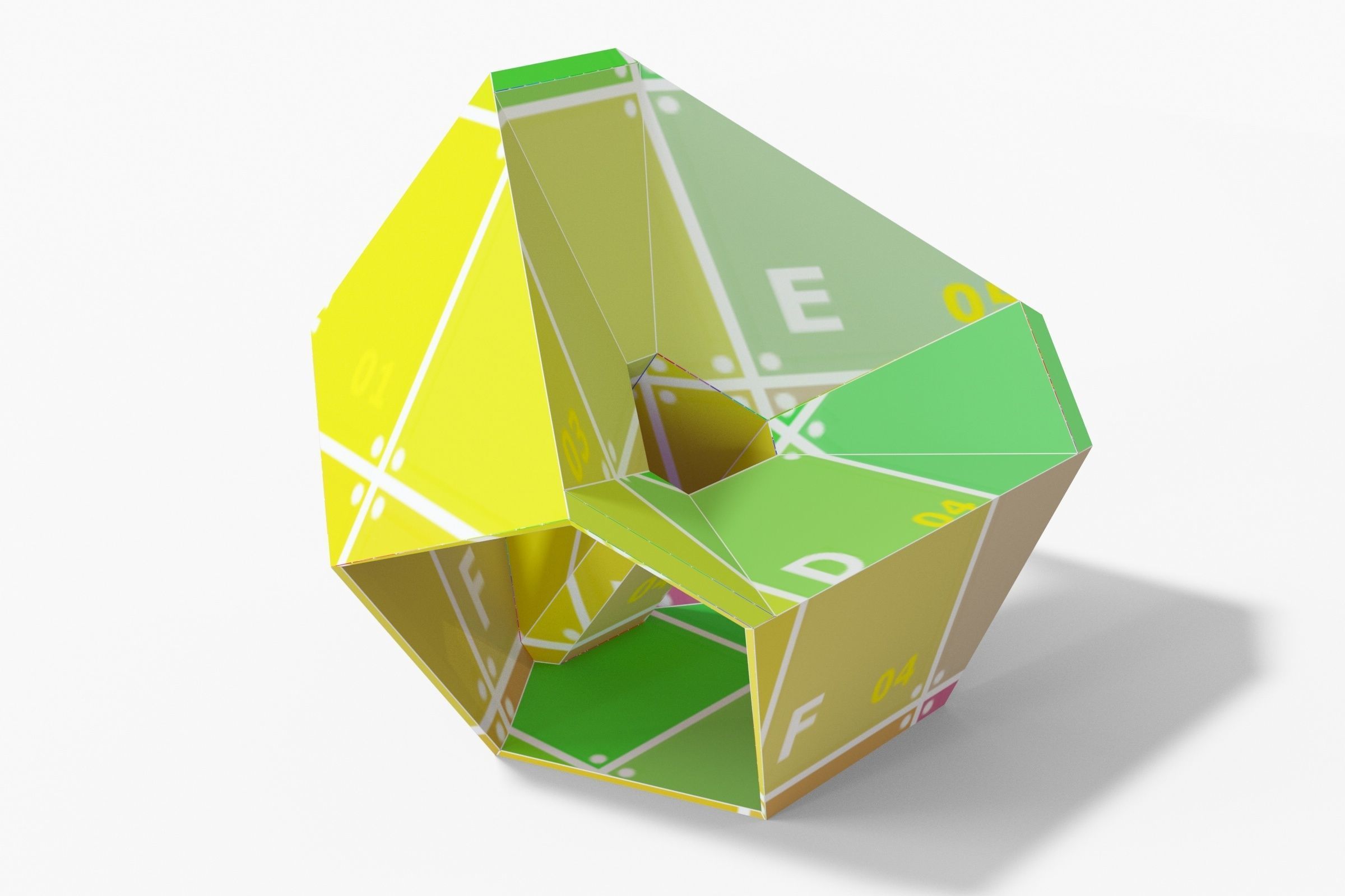 Dodekahedron Chair 3D model_7