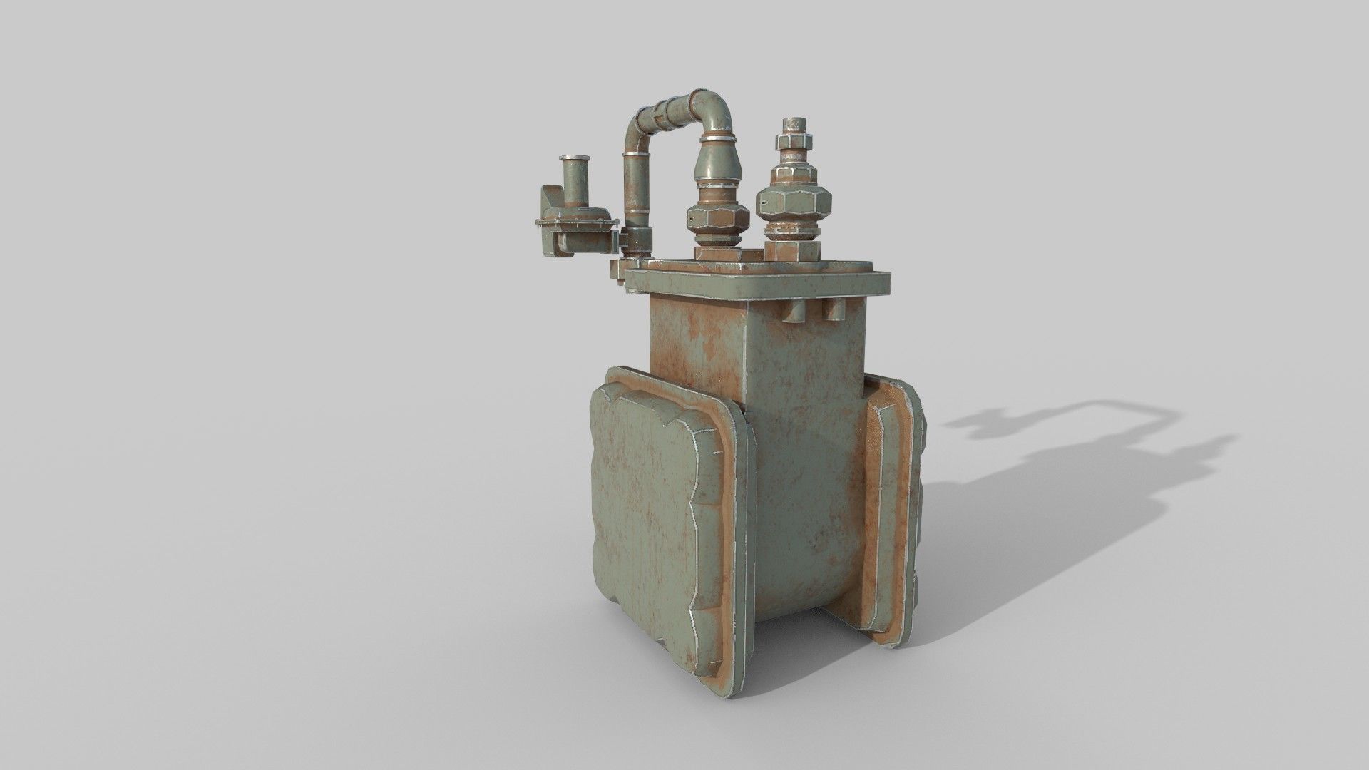  gas meter Low-poly 3D model_1