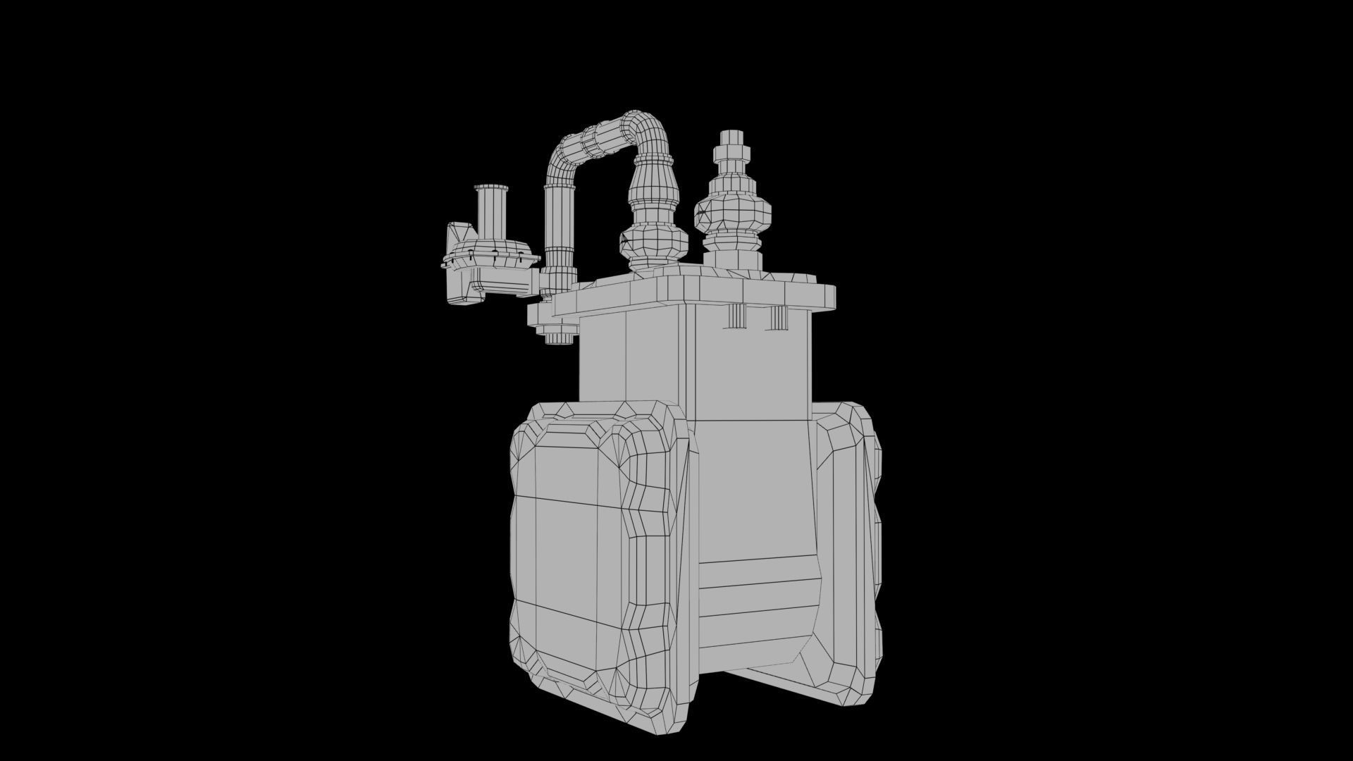  gas meter Low-poly 3D model_5