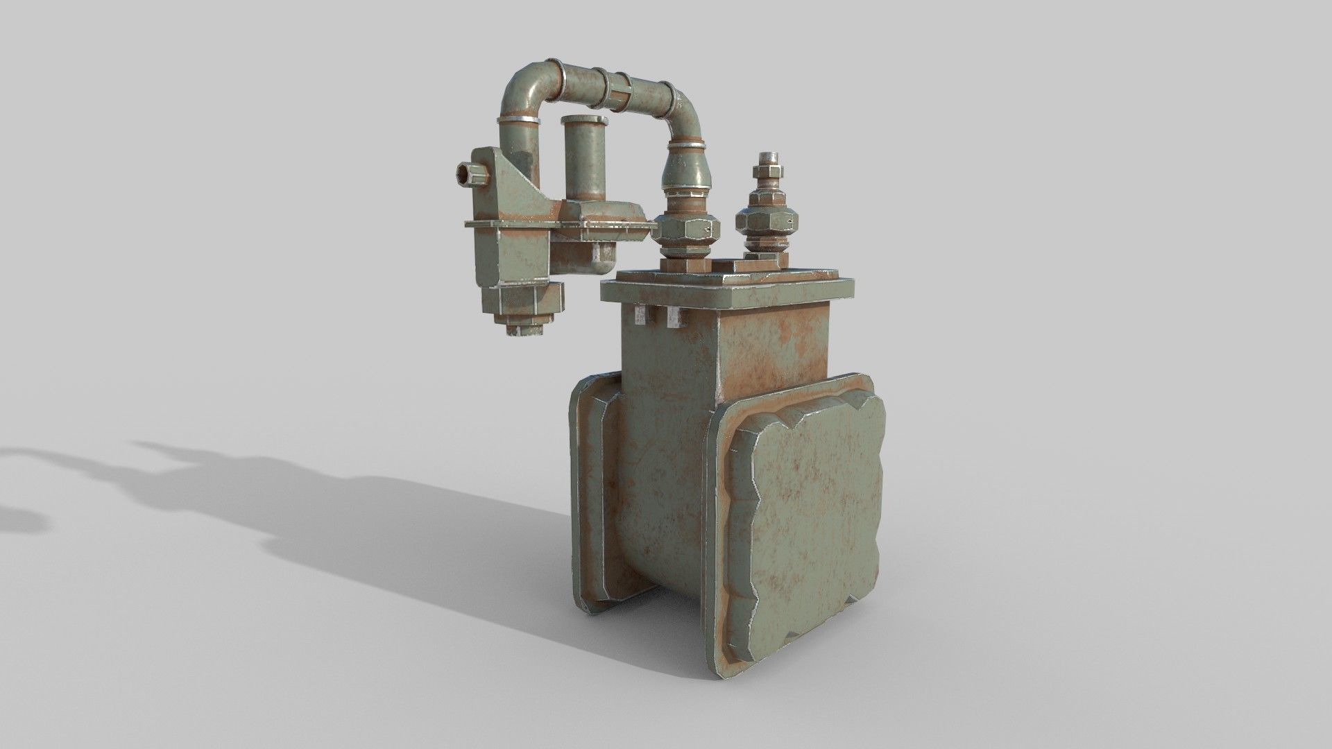  gas meter Low-poly 3D model_2