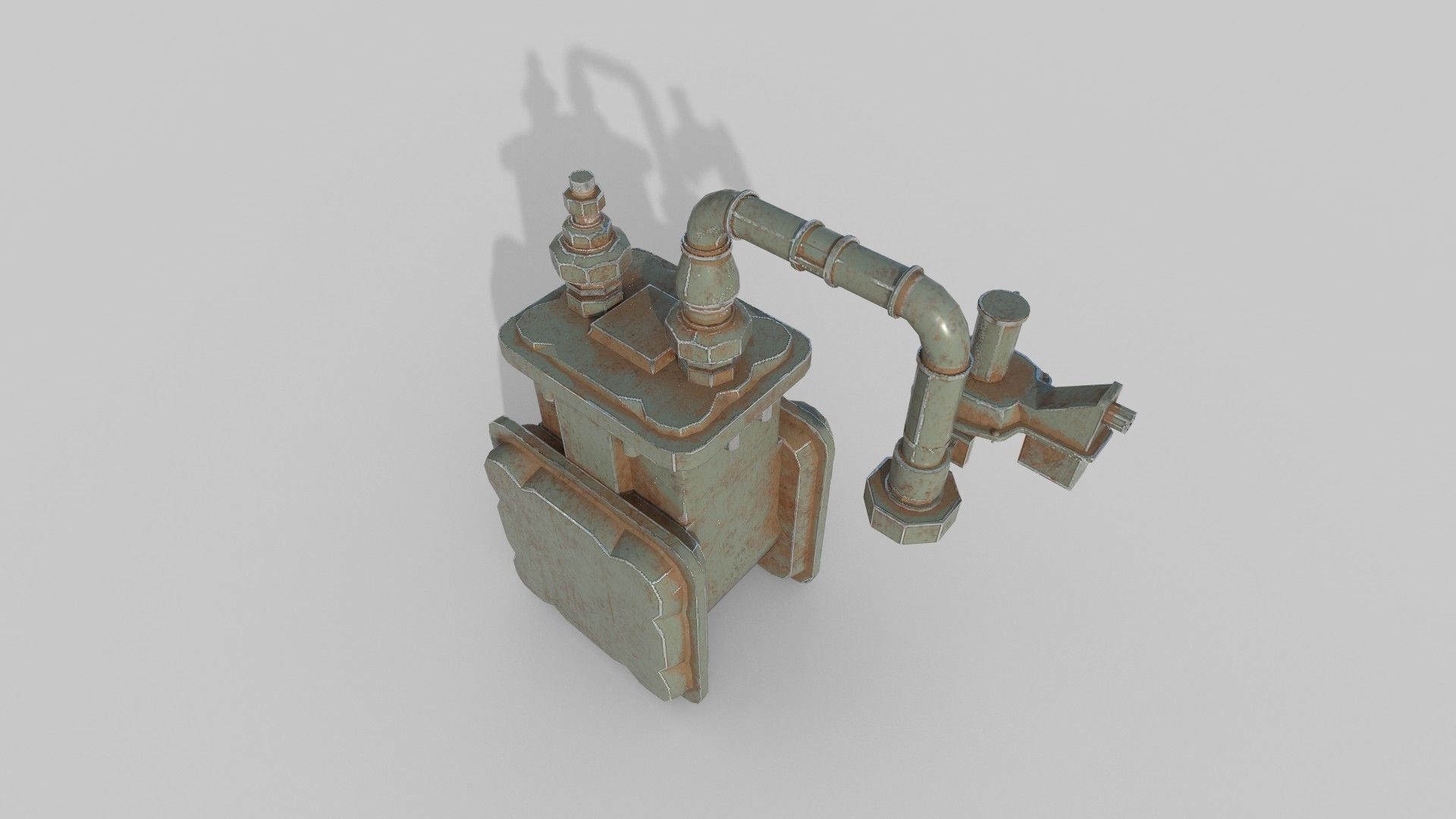 gas meter Low-poly 3D model_3