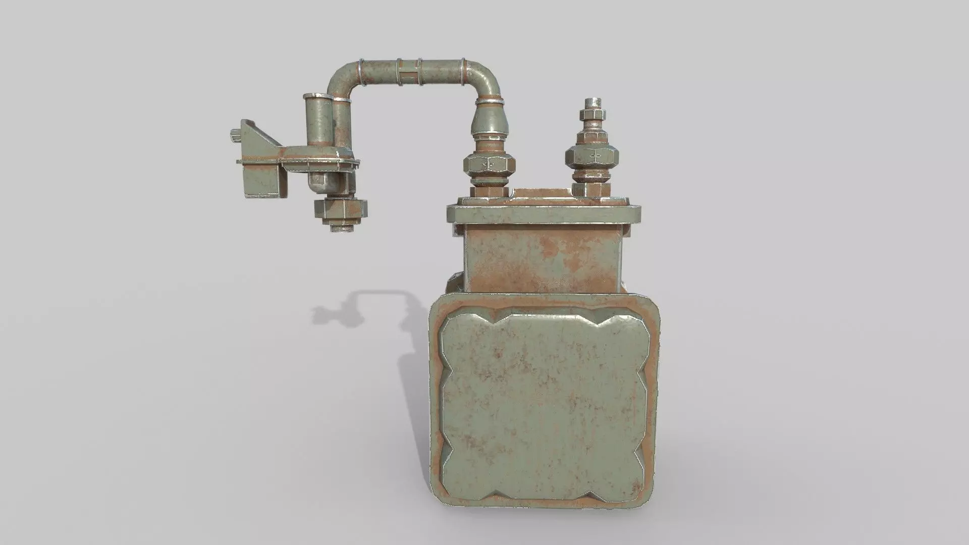  gas meter Low-poly 3D model_0