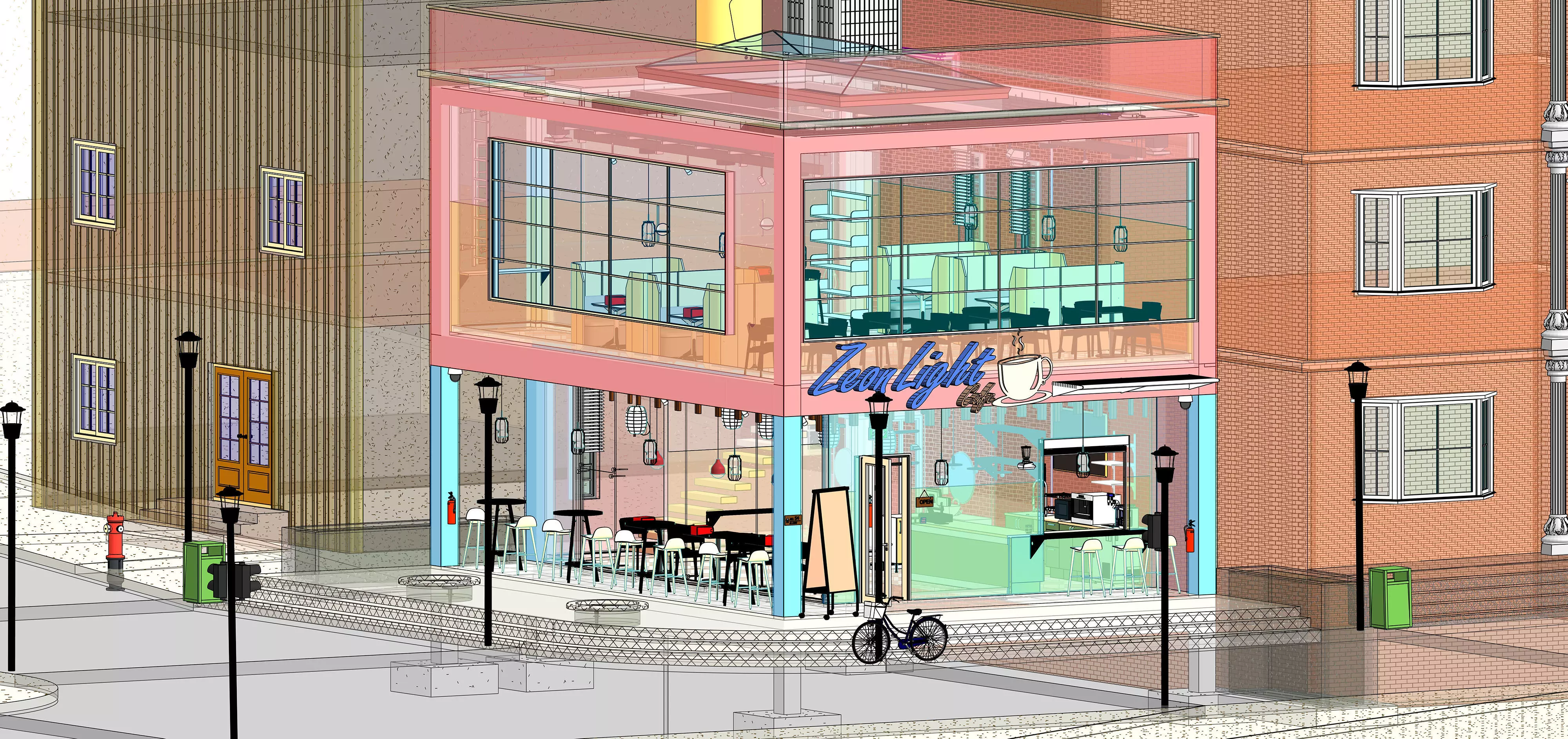 Downtown Cafe  3D model_0