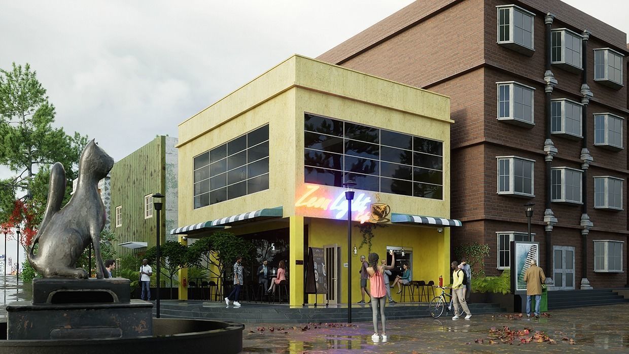 Downtown Cafe  3D model_4