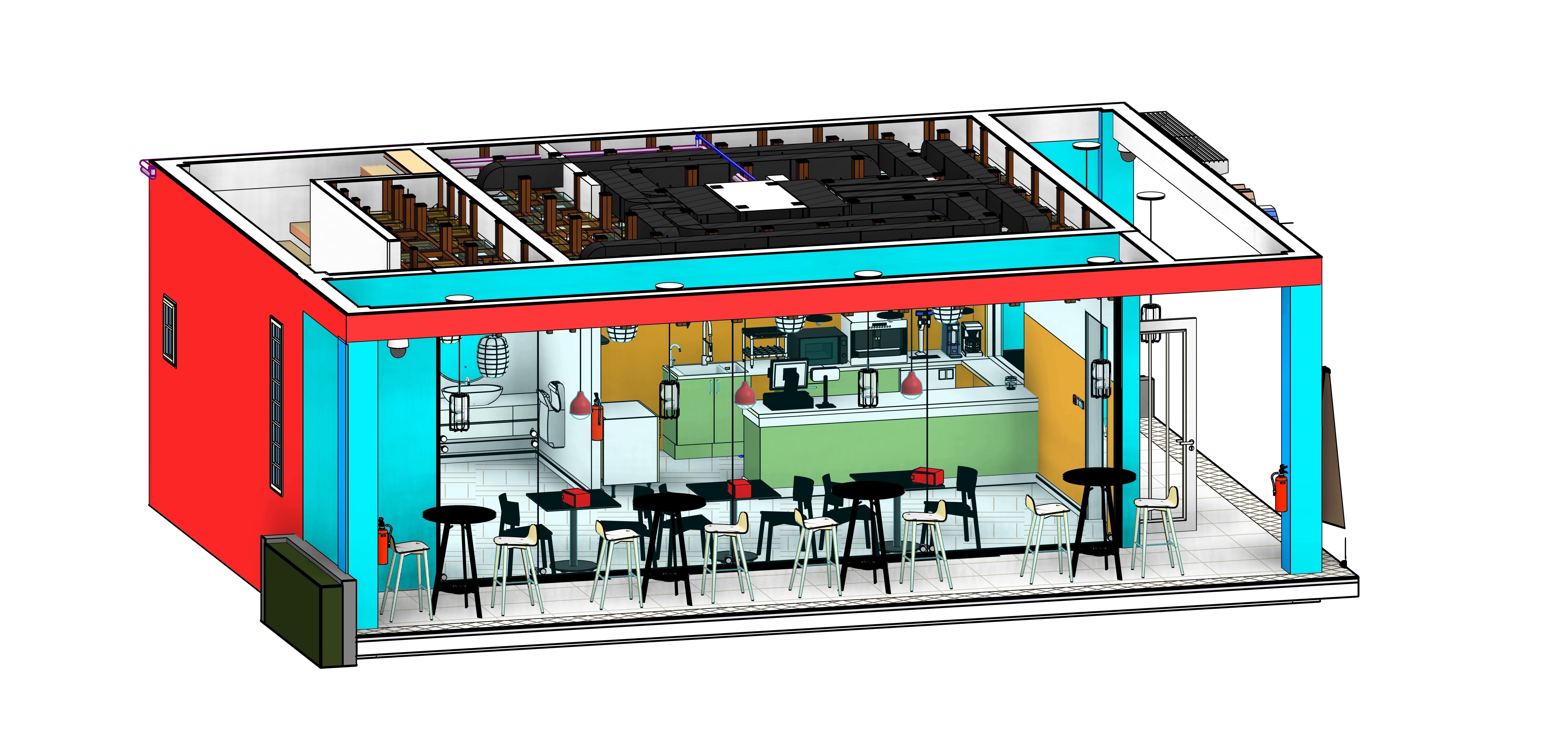 Downtown Cafe  3D model_2