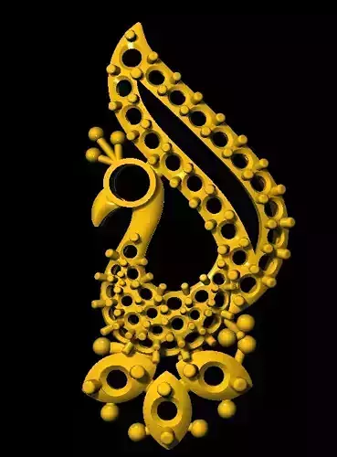 Sidepiece golden peacock