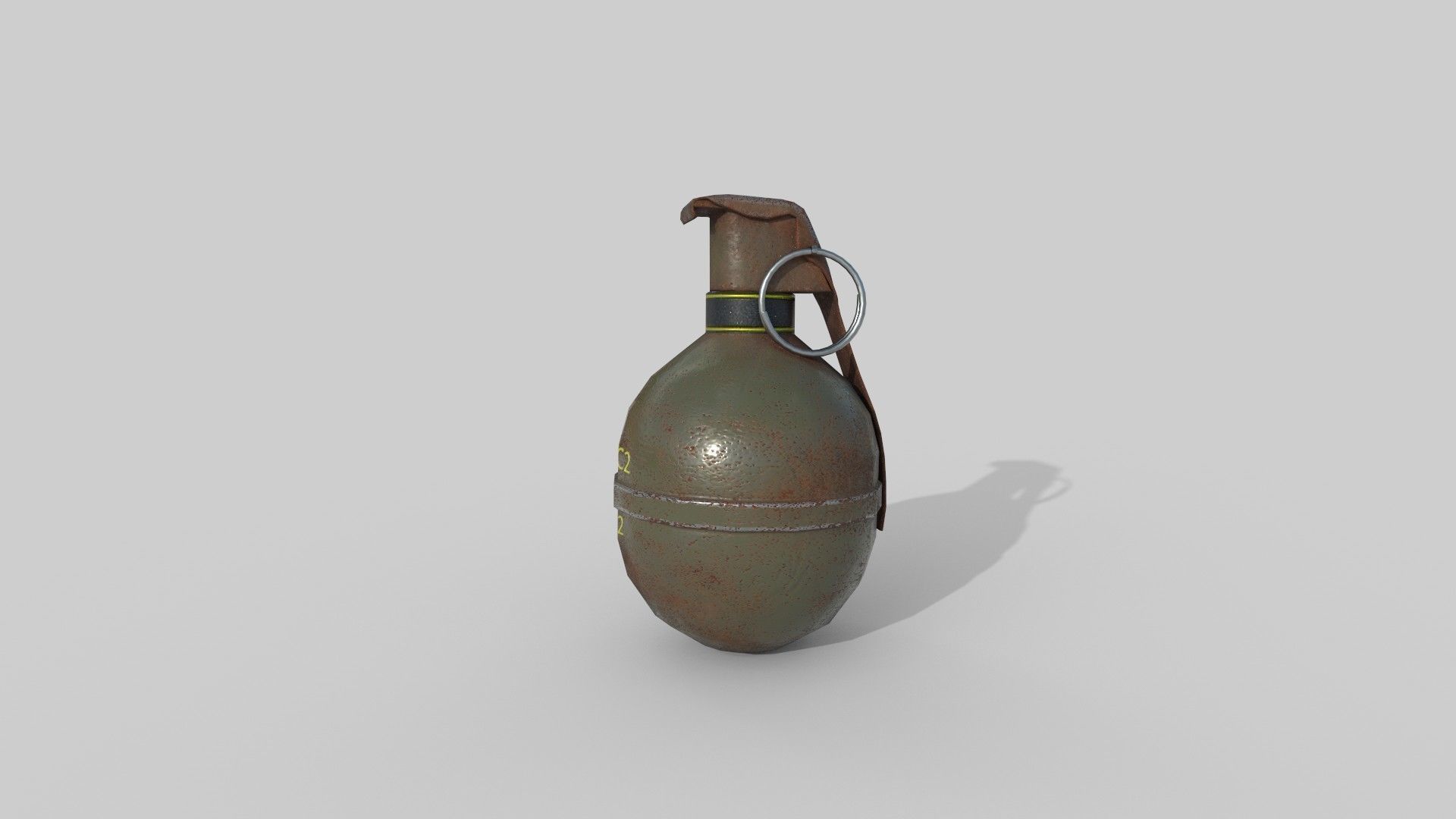 grenade Low-poly 3D model_1