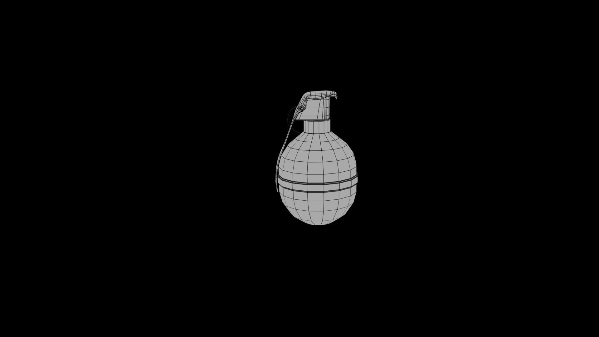 grenade Low-poly 3D model_6