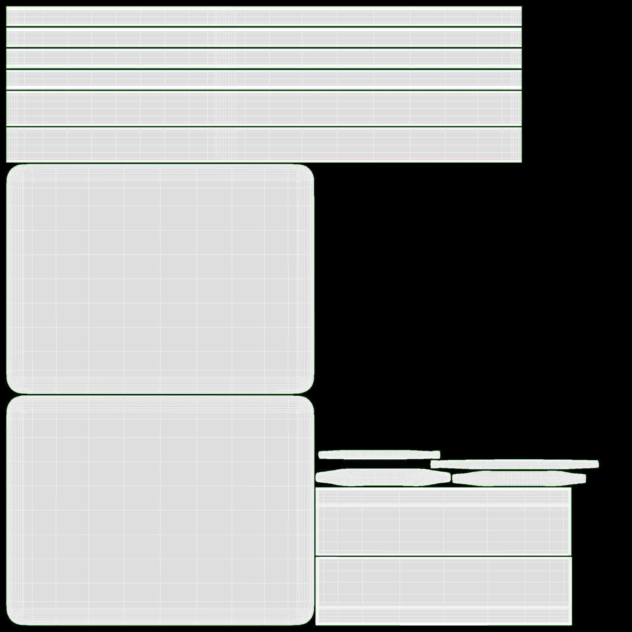 Leather briefcase closed 3D model_12