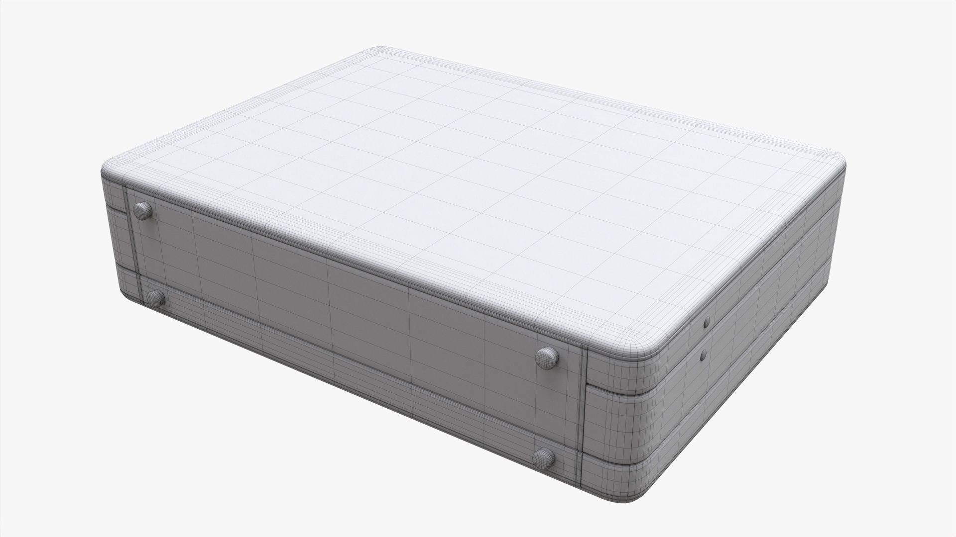 Leather briefcase closed 3D model_7