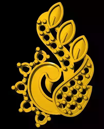 Sidepiece golden peacock