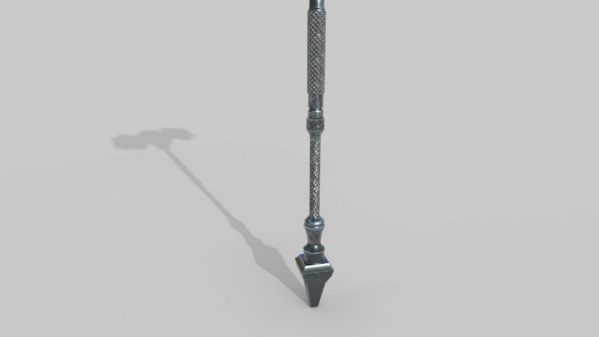 Hammer weapon with light Low-poly 3D model_4
