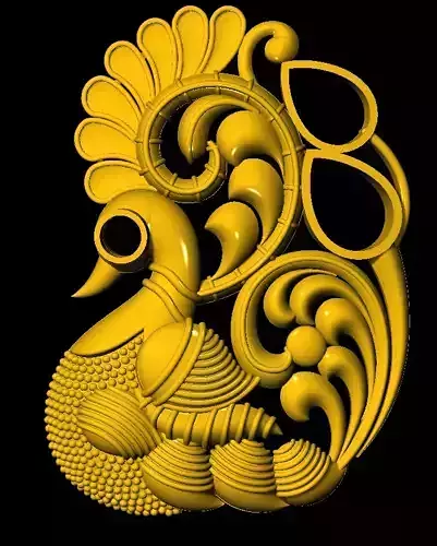 Sidepiece golden bird