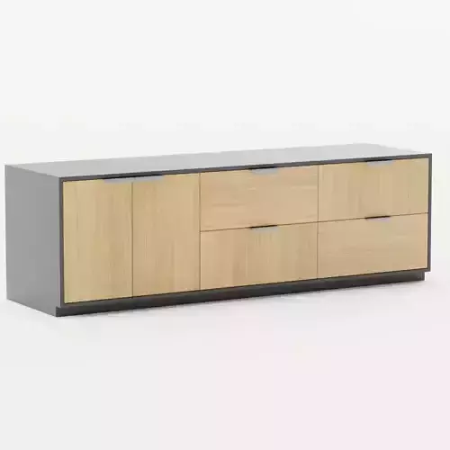 Office Storage Unite Low-poly 3D model