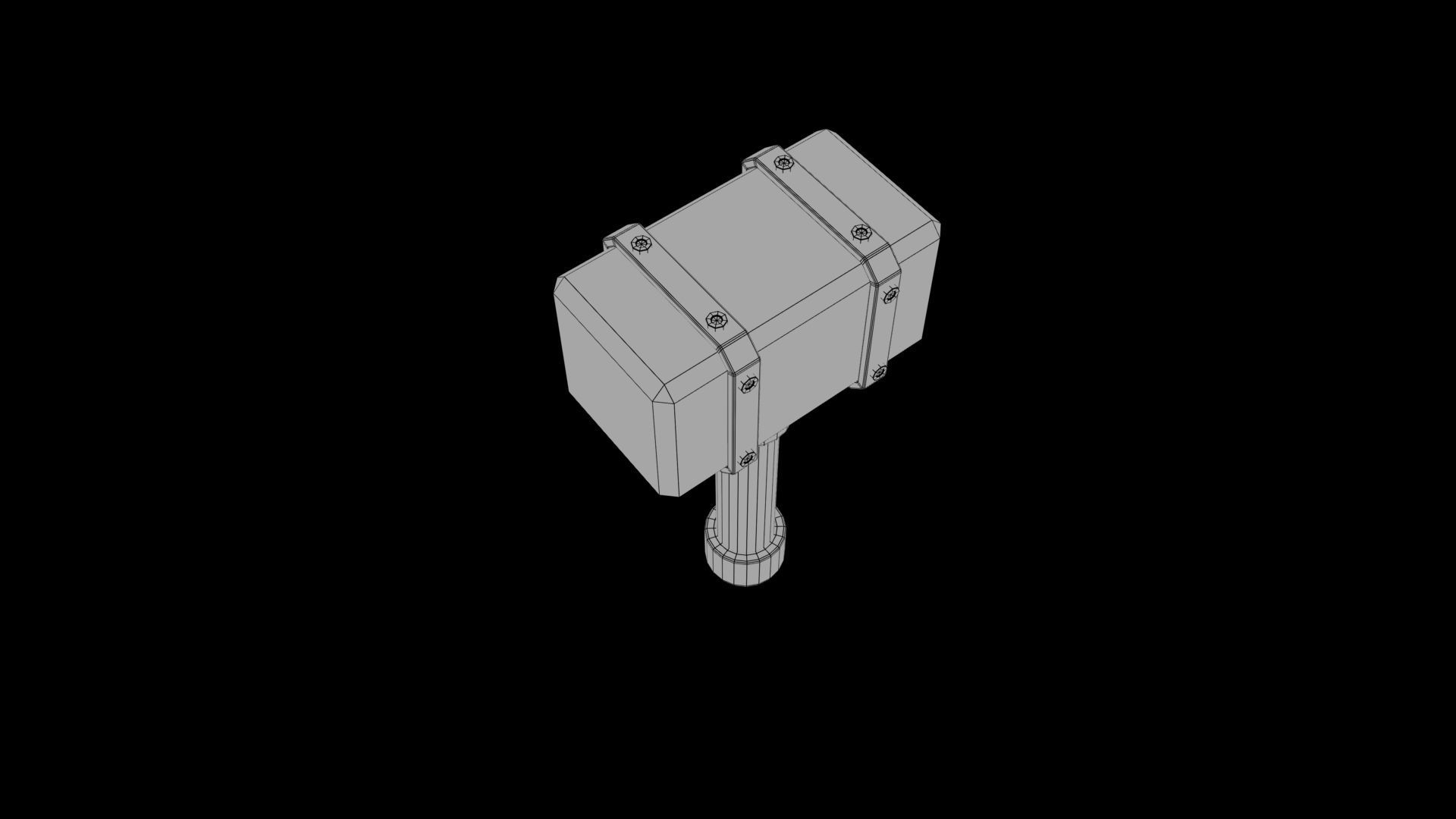 Hammer Low-poly 3D model_8