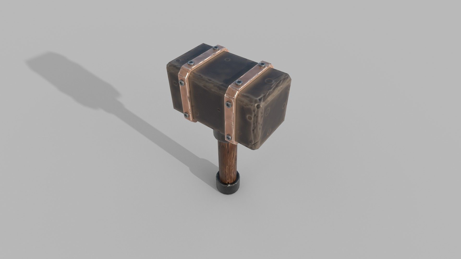 Hammer Low-poly 3D model_3