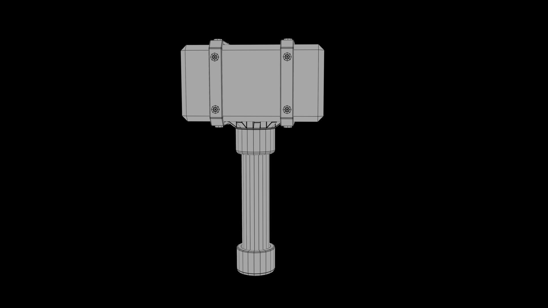 Hammer Low-poly 3D model_5
