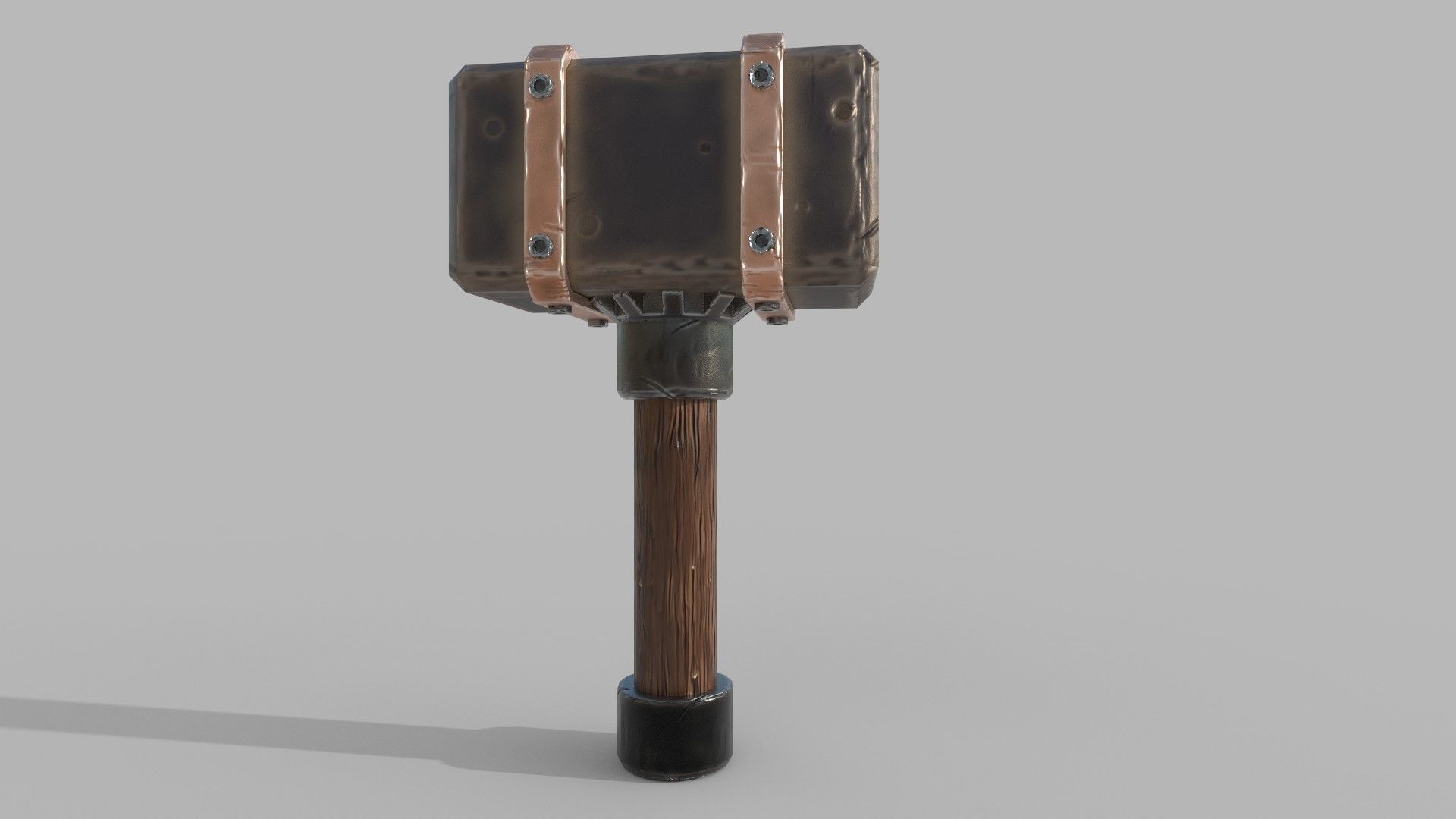 Hammer Low-poly 3D model_4