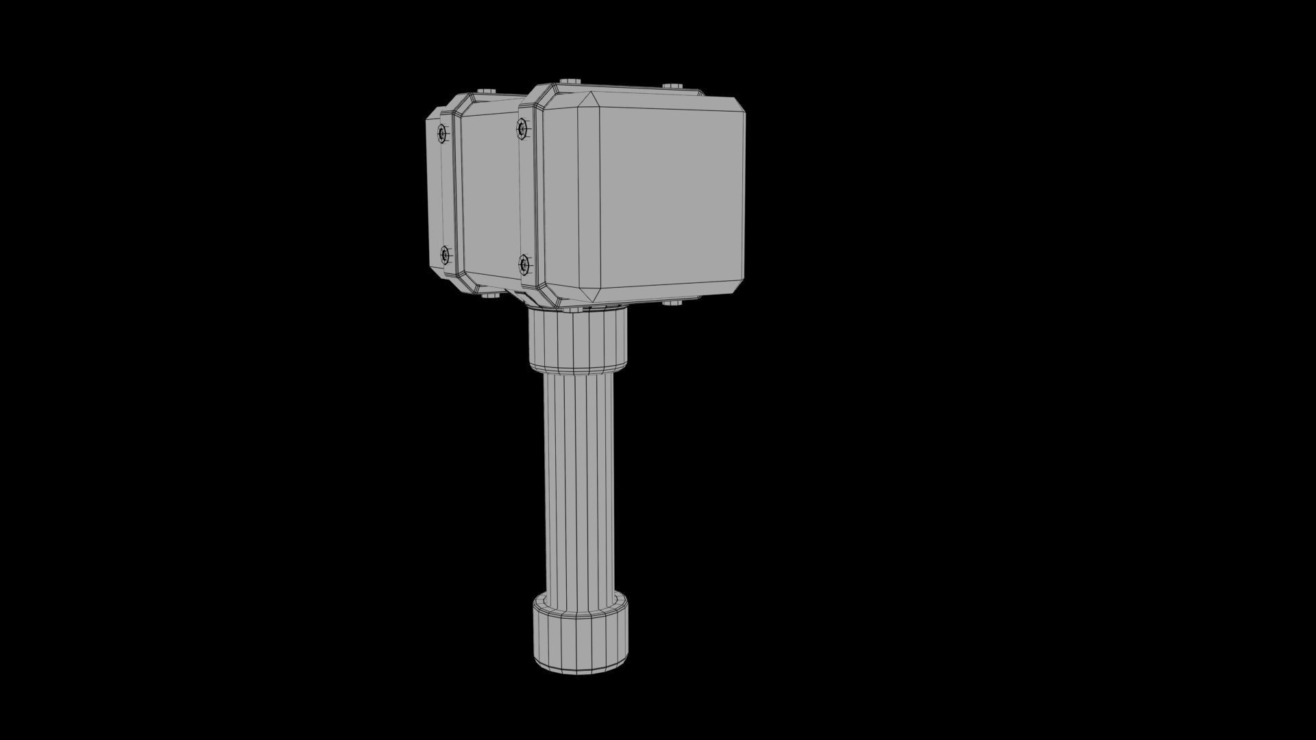 Hammer Low-poly 3D model_6