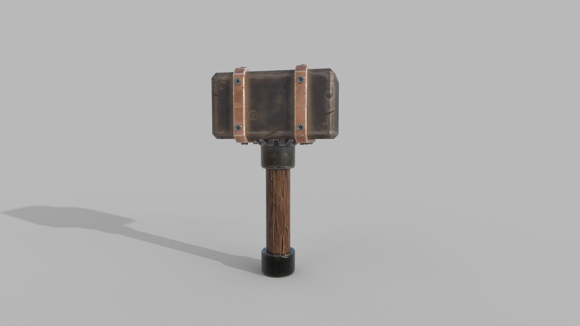 Hammer Low-poly 3D model_1