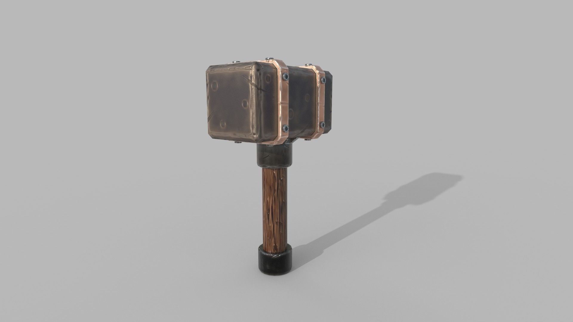 Hammer Low-poly 3D model_2