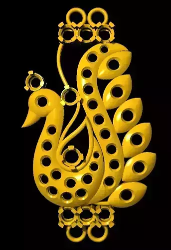 Sidepiece golden peacock