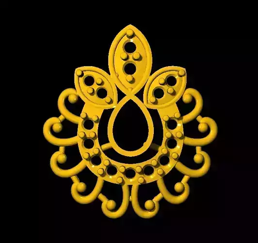 Sidepiece ornate gold ornament
