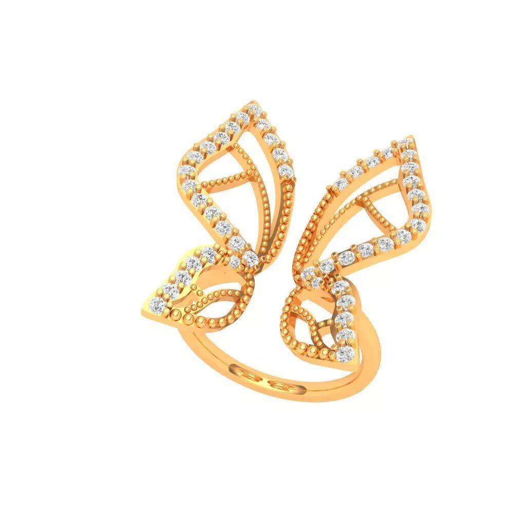 Butterfly 3dm and stl file printable RIng 3D print model